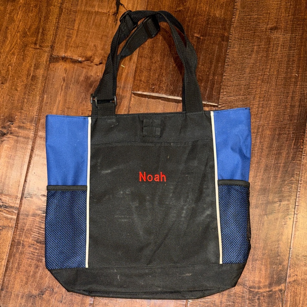 Black and Blue Noah Tote Bag